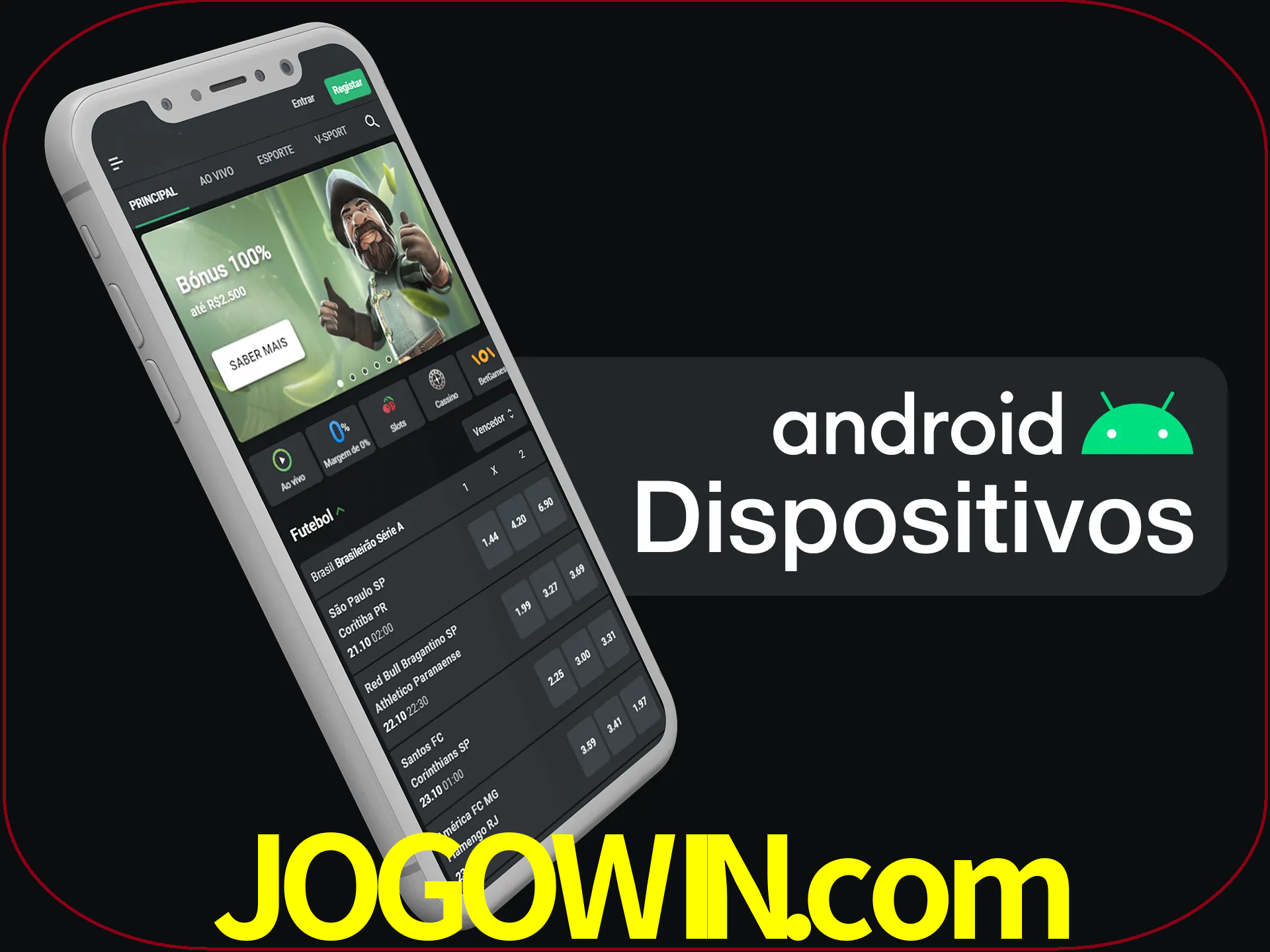 O aplicativo suporta a maioria de todos os dispositivos Android.